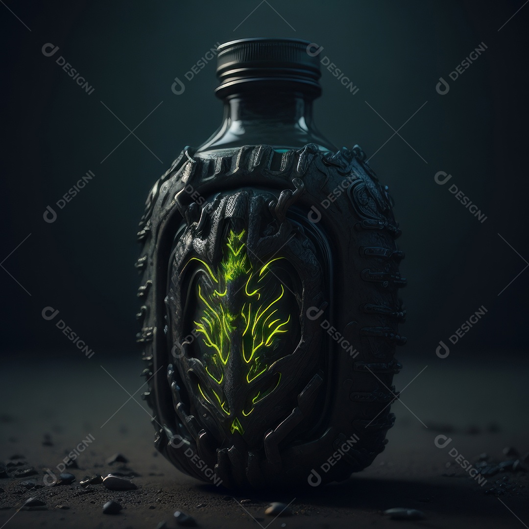 Imagem realista de grana toxica sobre fundo desfocado.