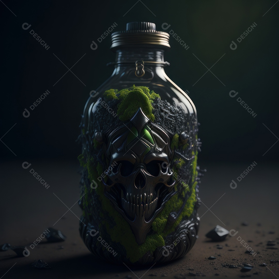 Imagem realista de grana toxica sobre fundo desfocado.