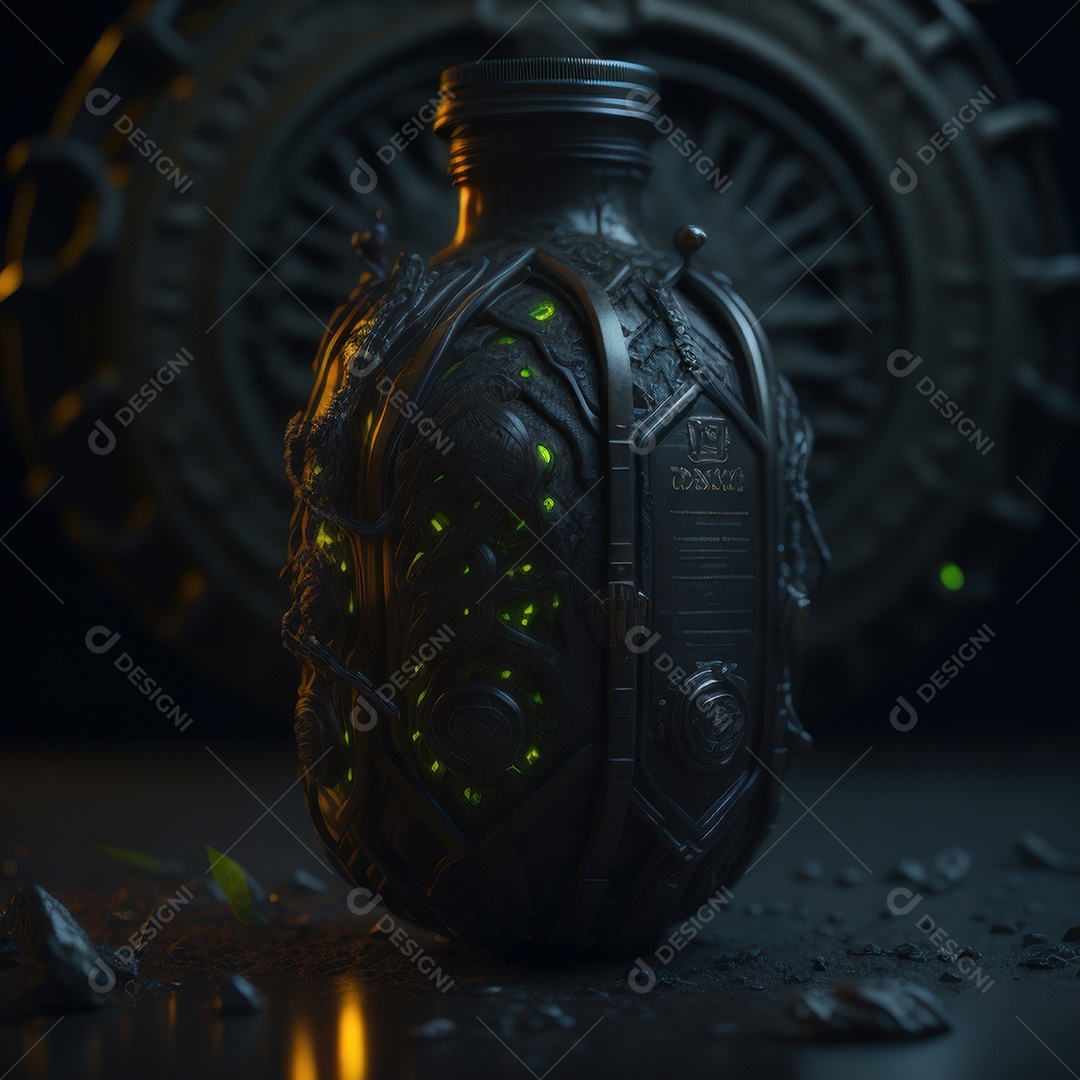 Imagem realista de grana toxica sobre fundo desfocado.