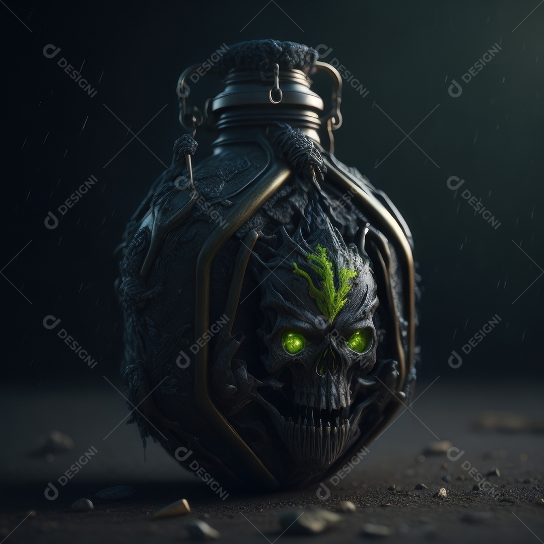 Imagem realista de grana toxica sobre fundo desfocado.