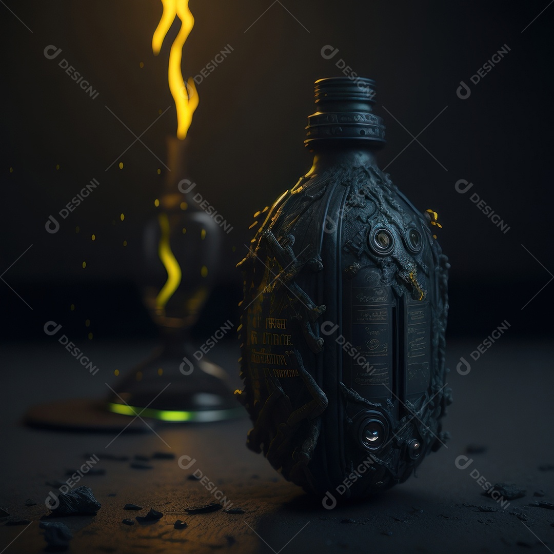 Imagem realista de grana toxica sobre fundo desfocado.