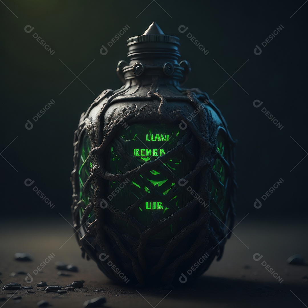 Imagem realista de grana toxica sobre fundo desfocado.