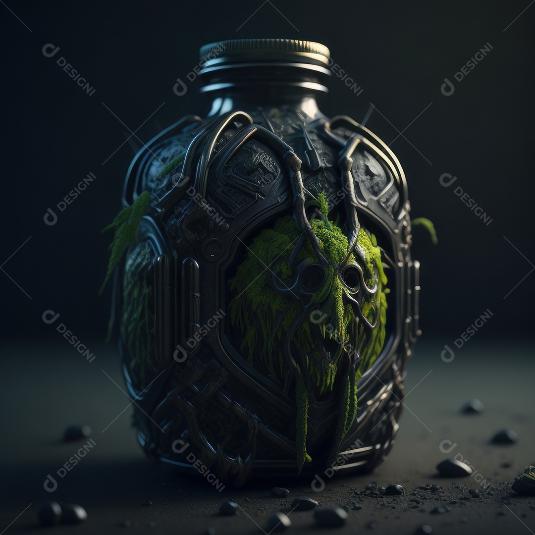 Imagem realista de grana toxica sobre fundo isolado.