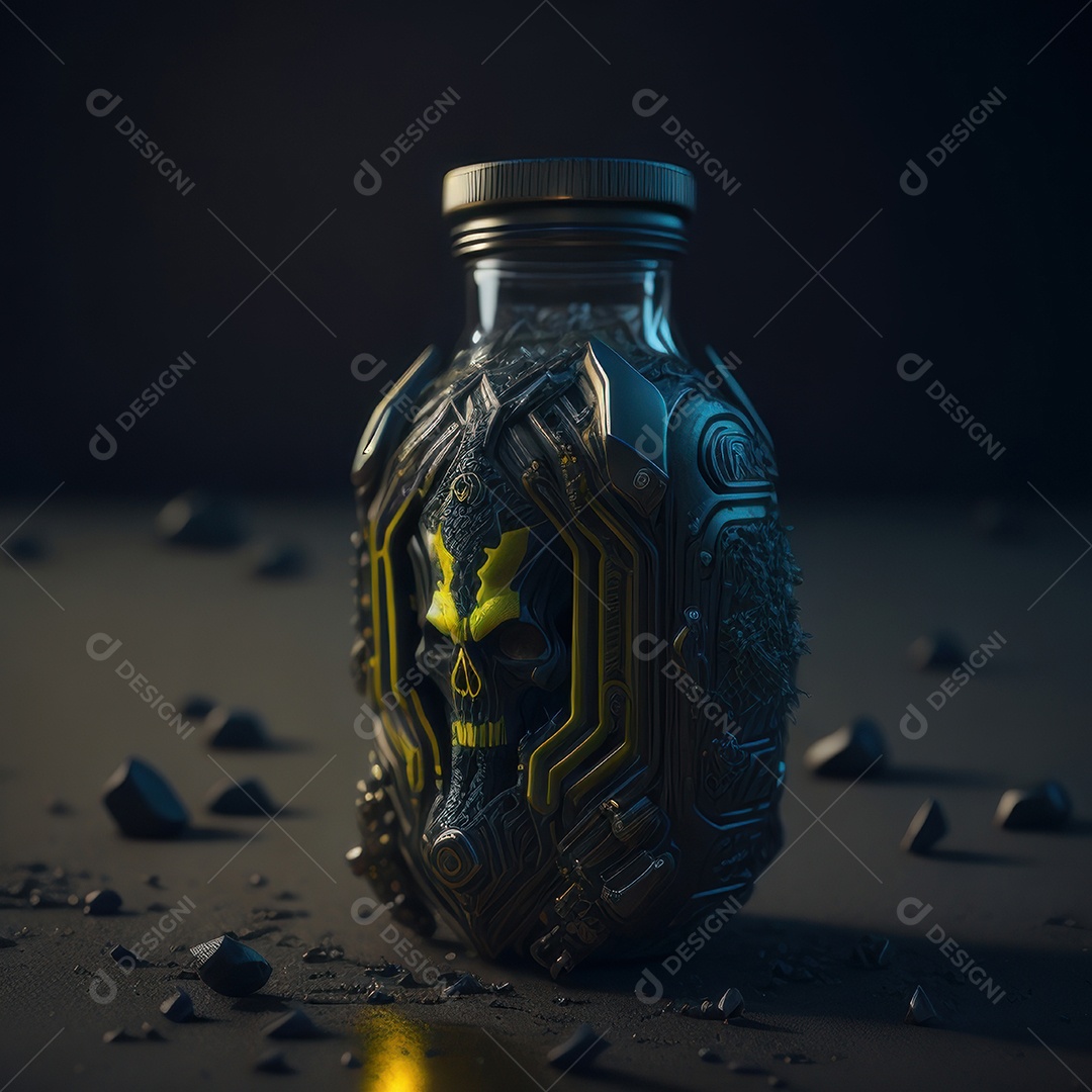 Imagem realista de grana toxica sobre fundo isolado.