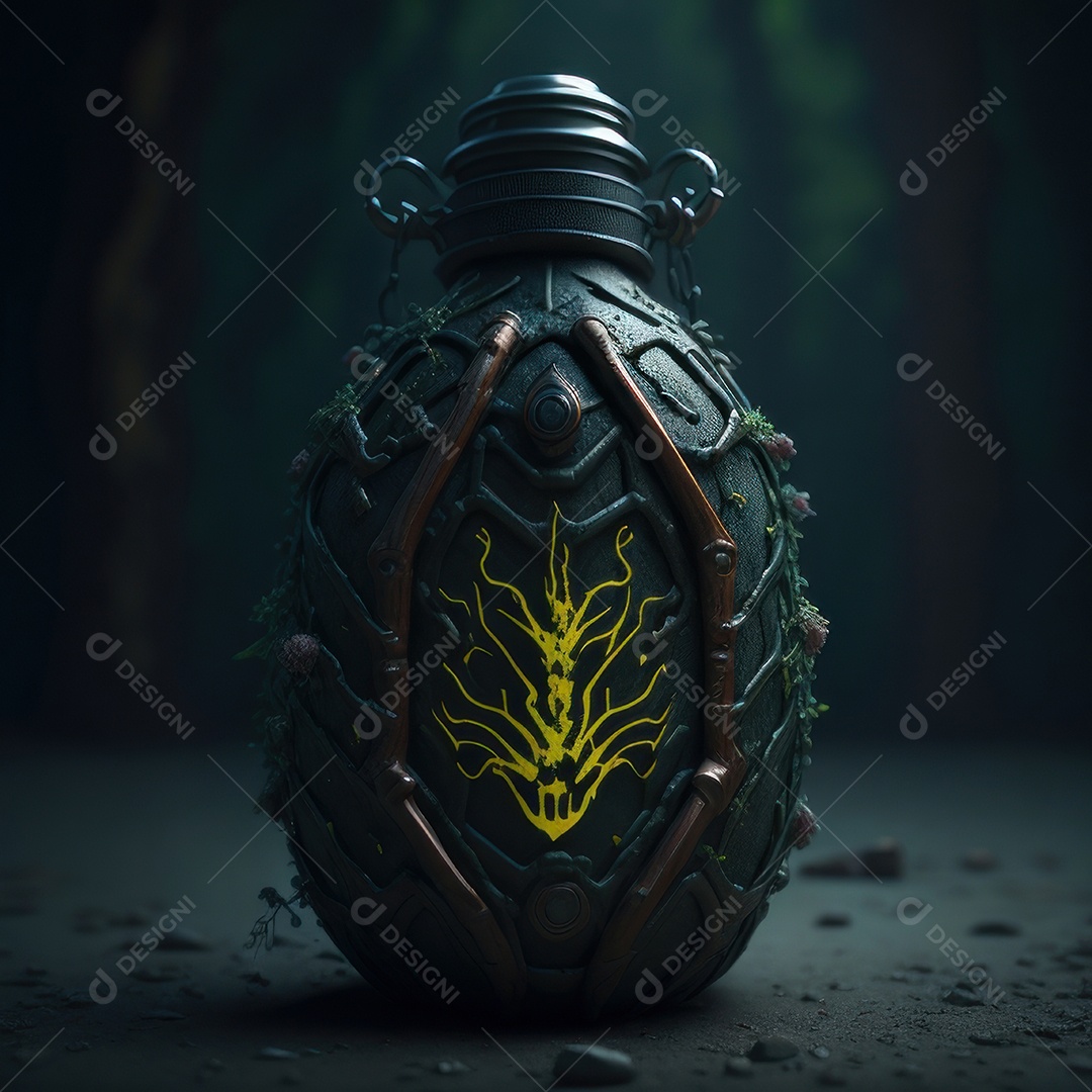 Imagem realista de grana toxica sobre fundo isolado.