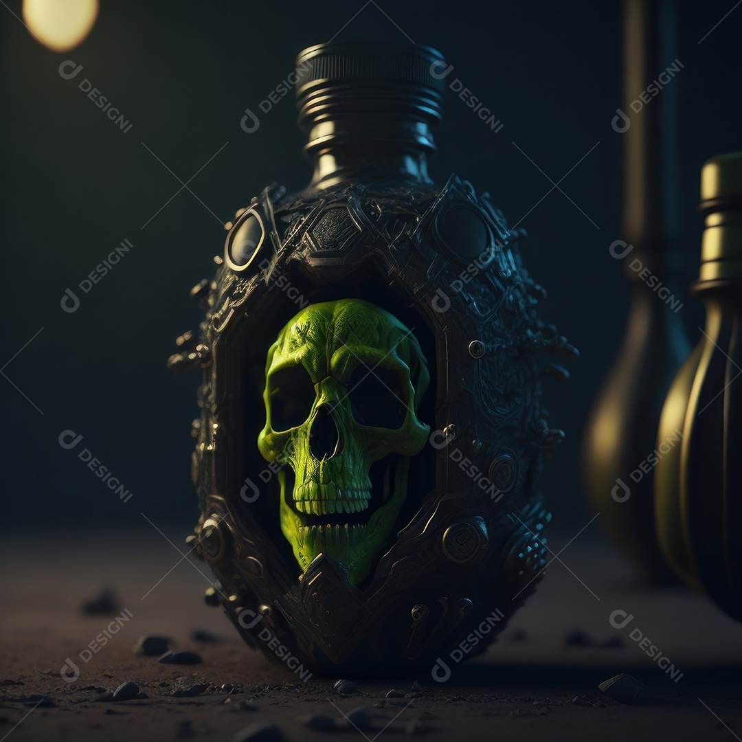 Imagem realista de grana toxica sobre fundo isolado.