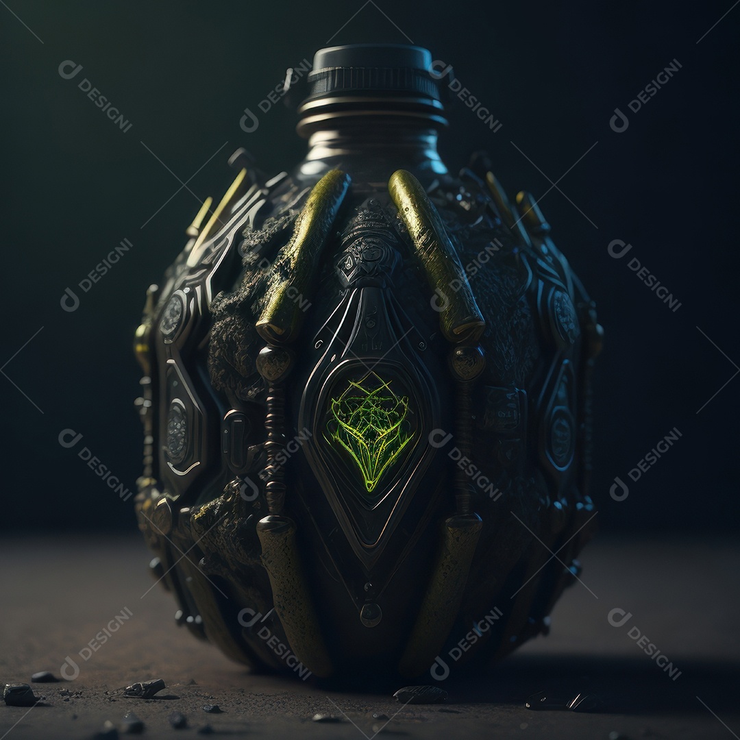 Imagem realista de grana toxica sobre fundo isolado.