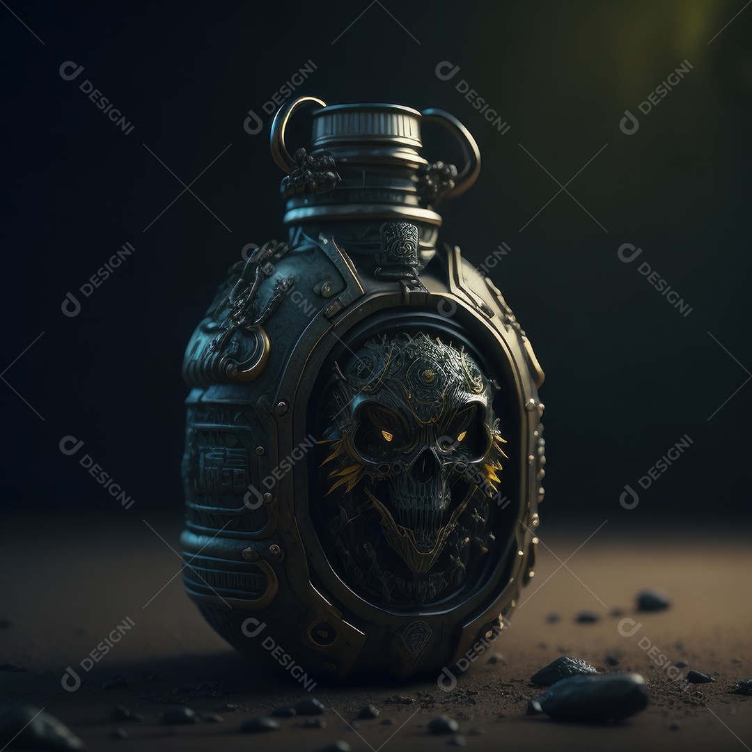 Imagem realista de grana toxica sobre fundo isolado.