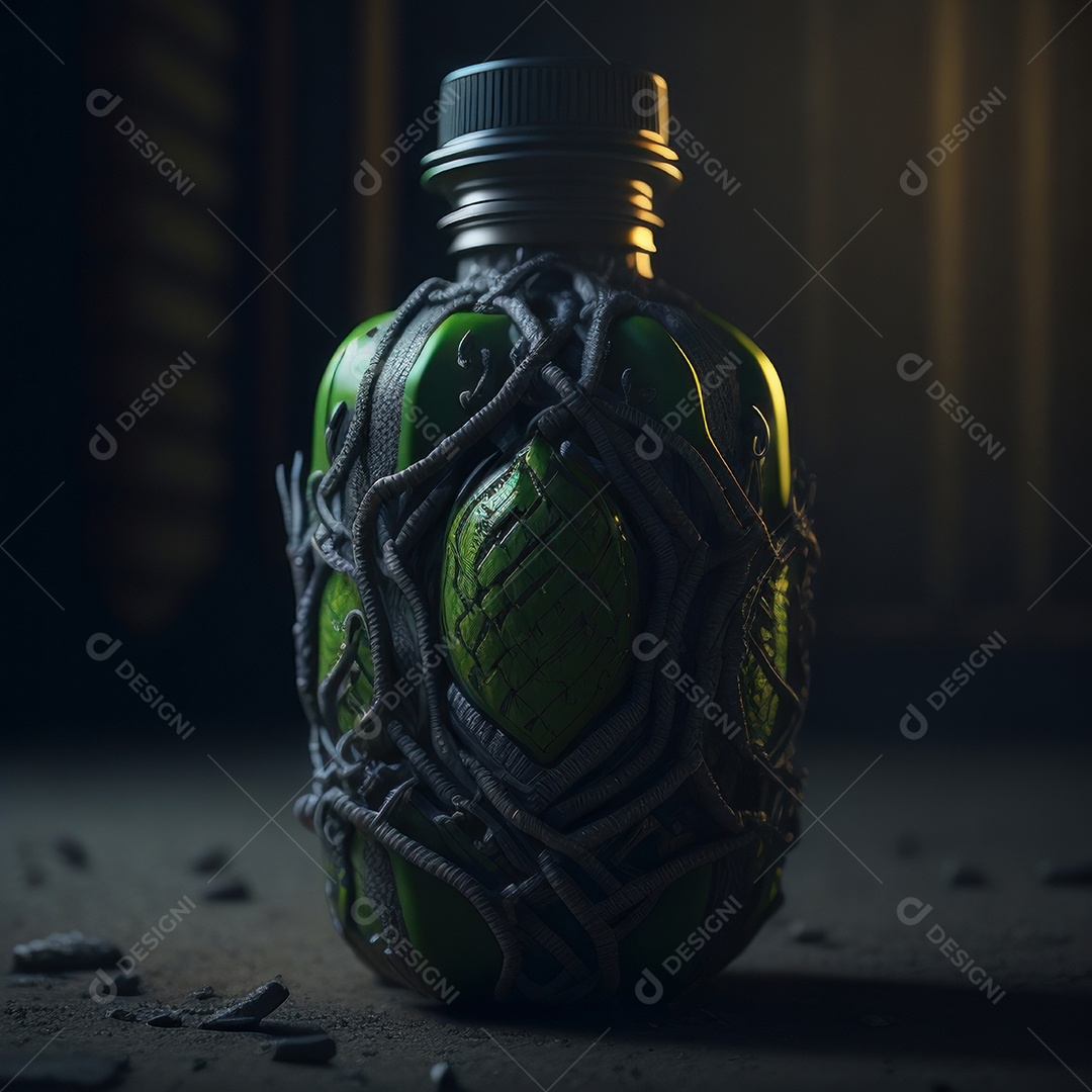 Imagem realista de grana toxica sobre fundo isolado.