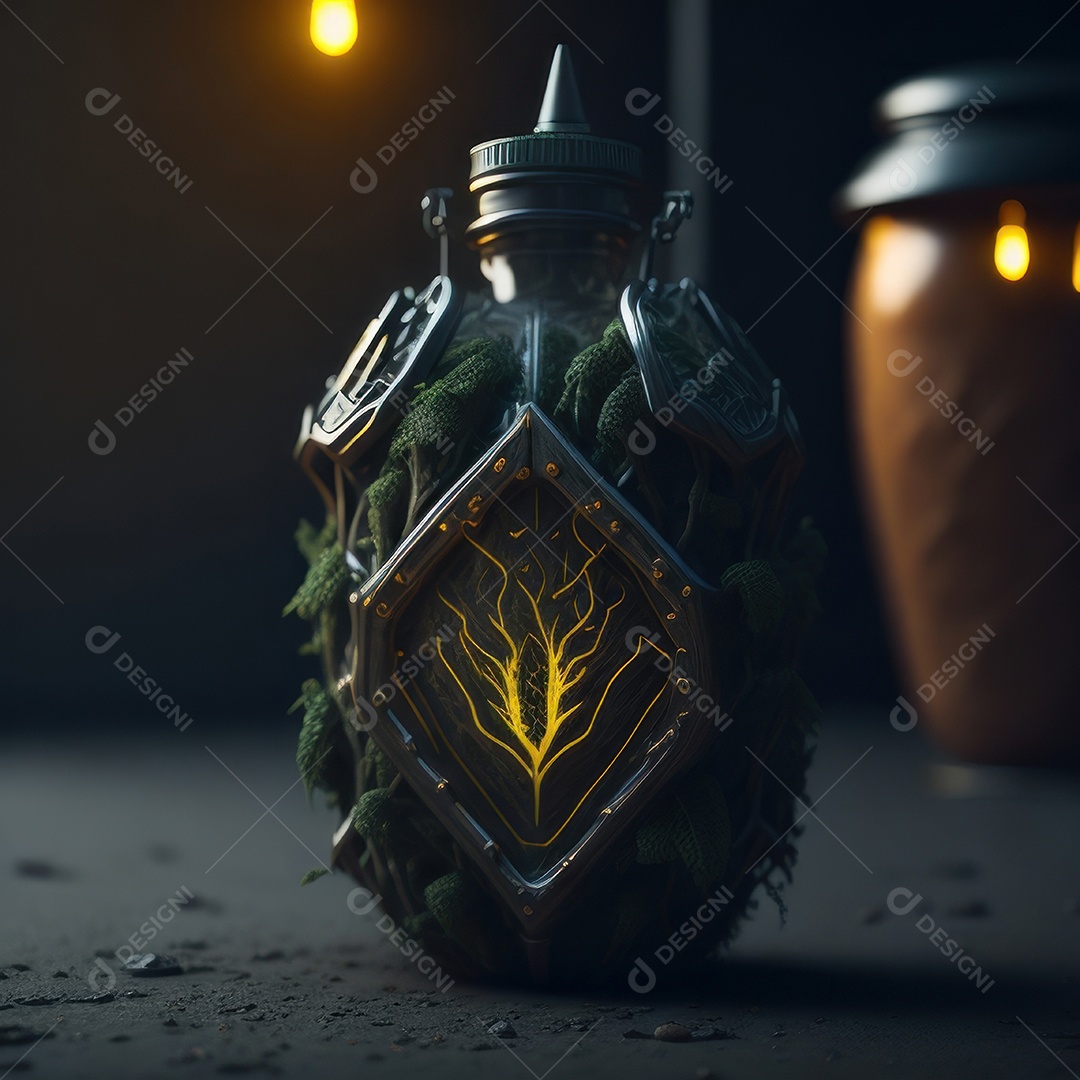 Imagem realista de grana toxica sobre fundo isolado.