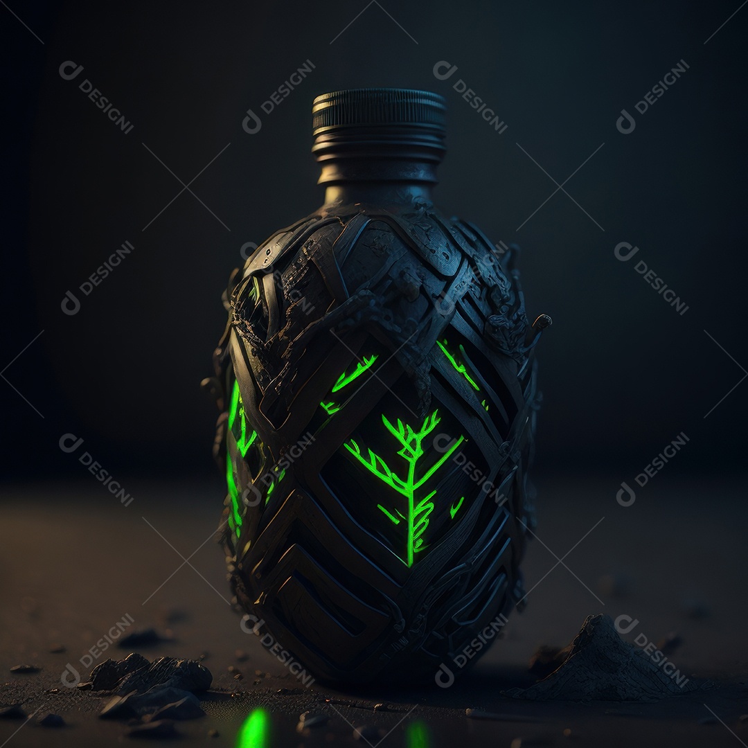 Imagem realista de grana toxica sobre fundo isolado.