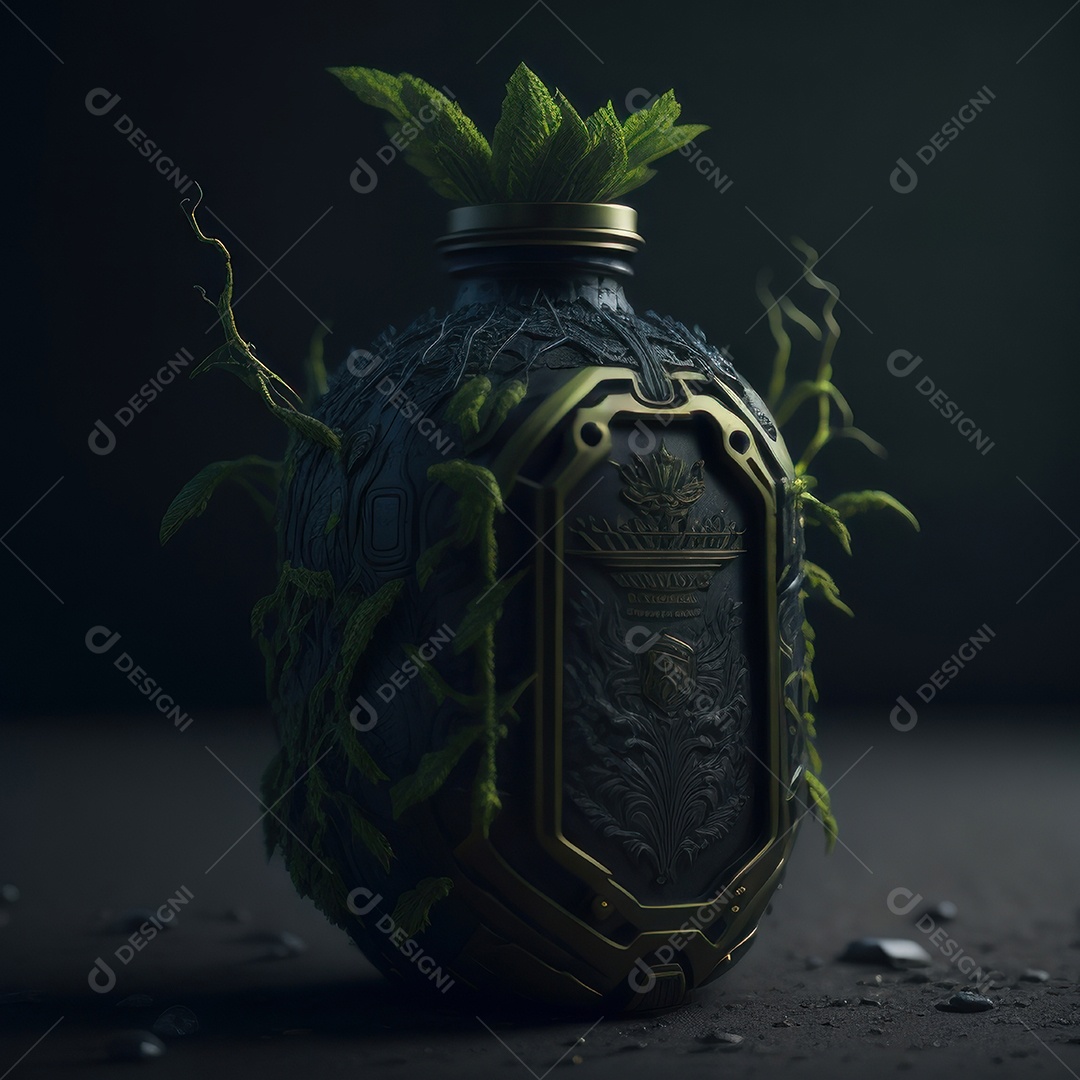 Imagem realista de grana toxica sobre fundo isolado.