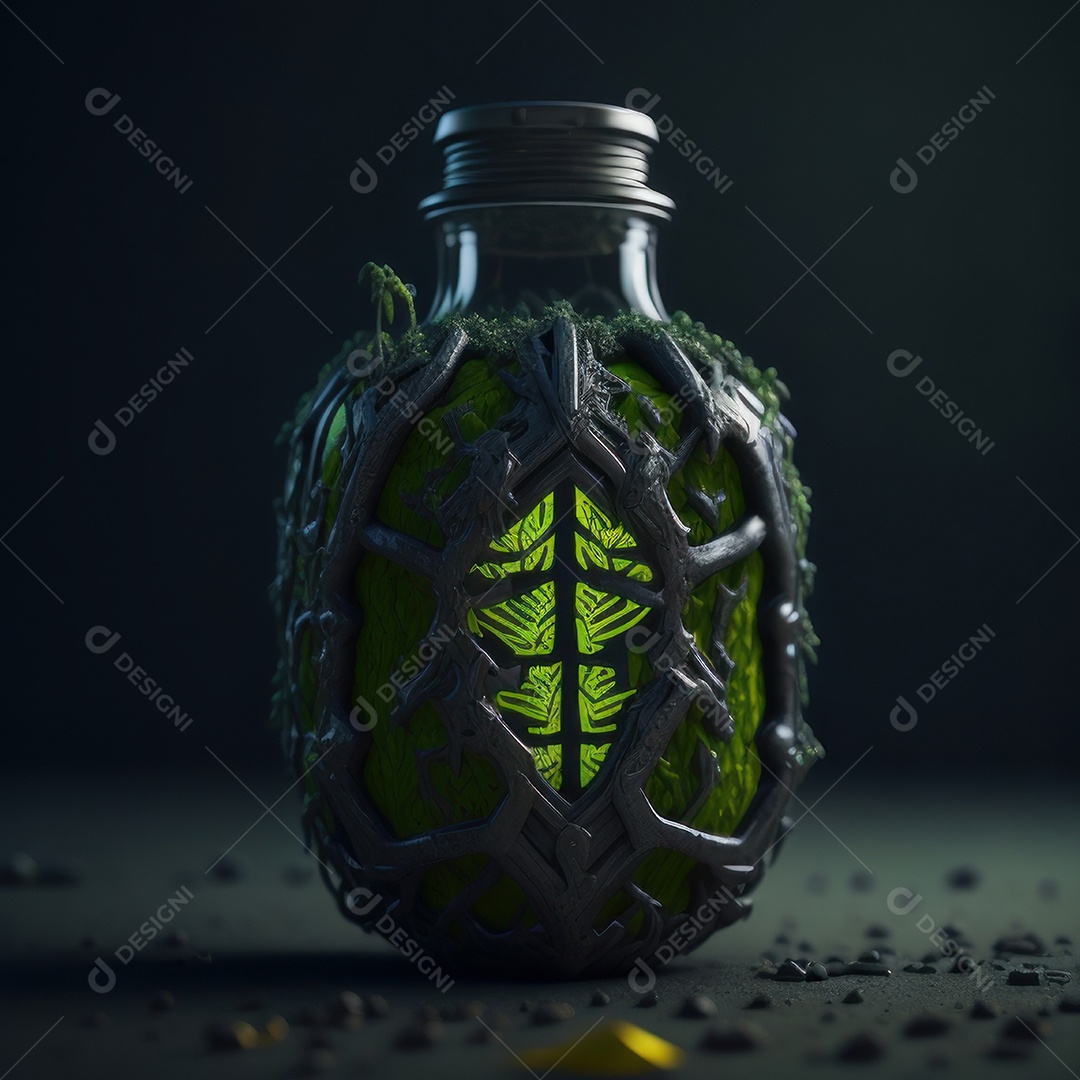 Imagem realista de grana toxica sobre fundo isolado.