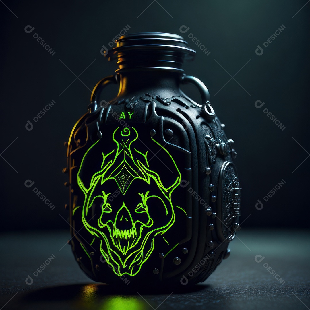 Imagem realista de grana toxica sobre fundo isolado.