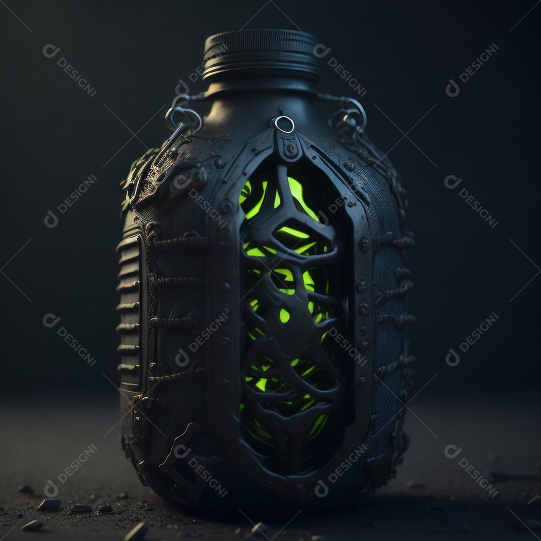 Imagem realista de grana toxica sobre fundo isolado.