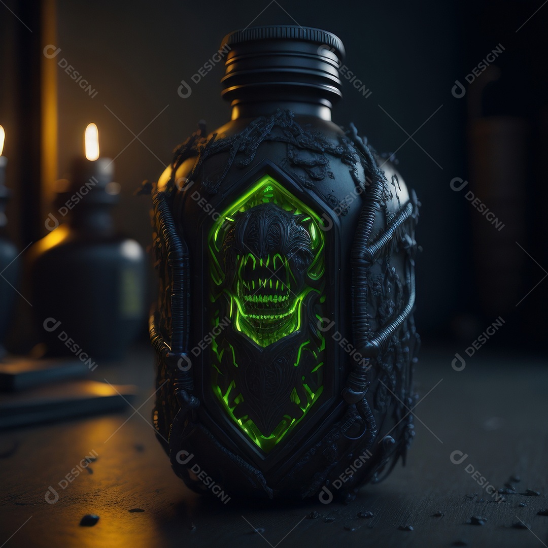 Imagem realista de grana toxica sobre fundo isolado.