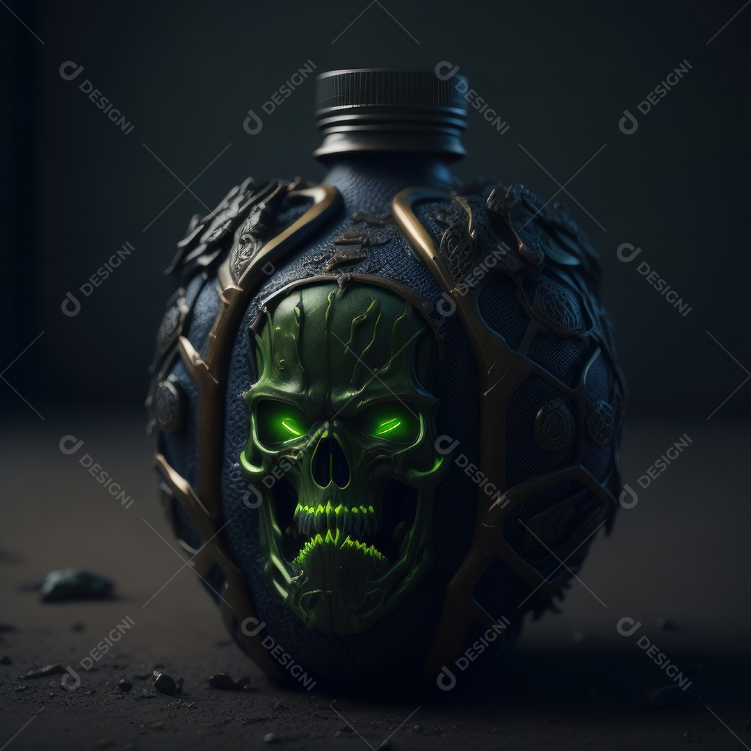 Imagem realista de grana toxica sobre fundo isolado.