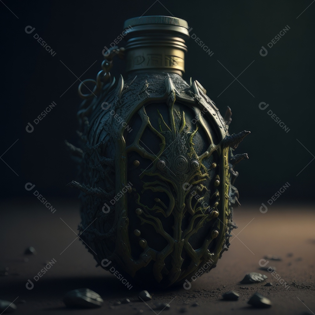 Imagem realista de grana toxica sobre fundo isolado.