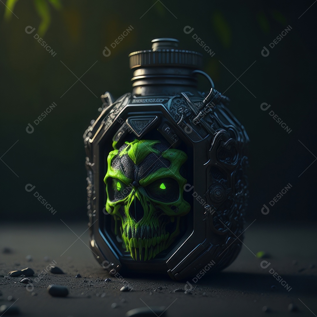 Imagem realista de grana toxica sobre fundo isolado.