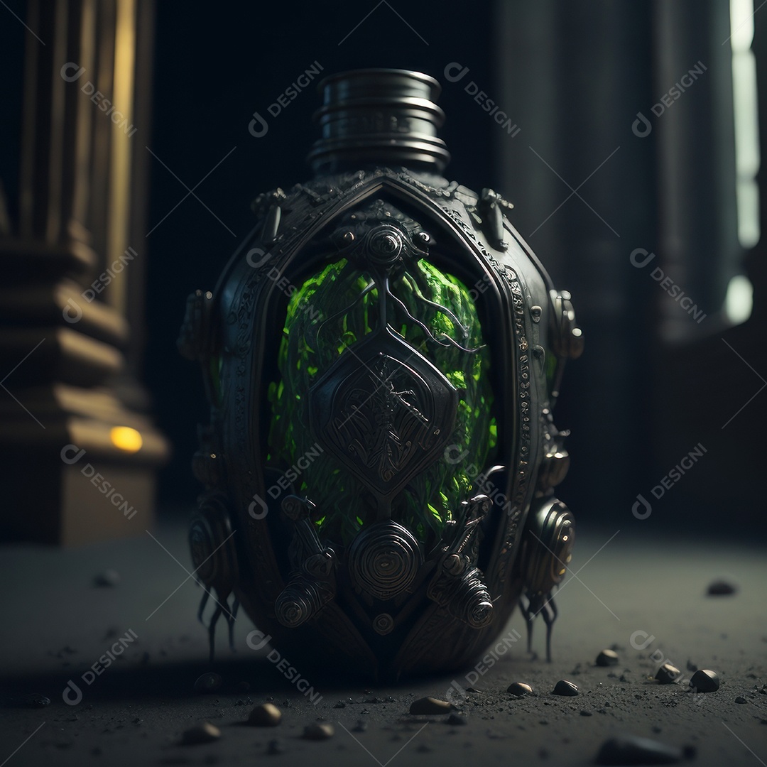 Imagem realista de grana toxica sobre fundo isolado.