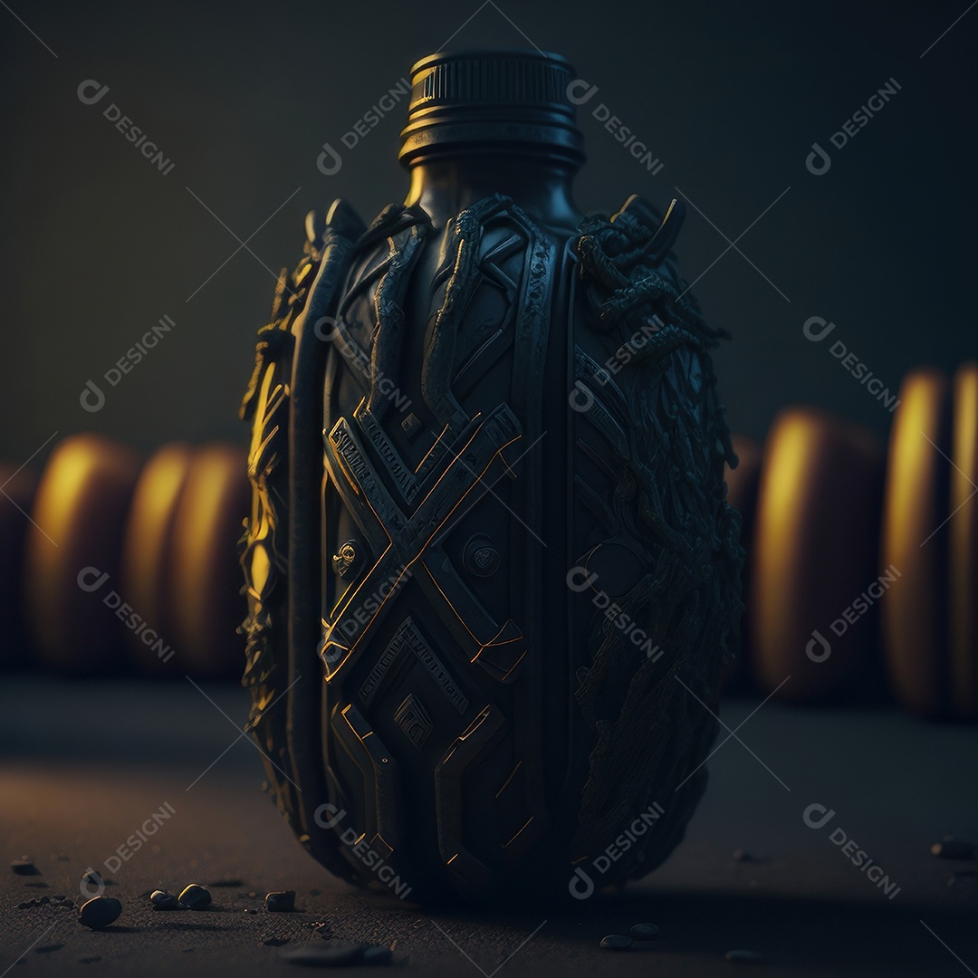 Imagem realista de grana toxica sobre fundo isolado.