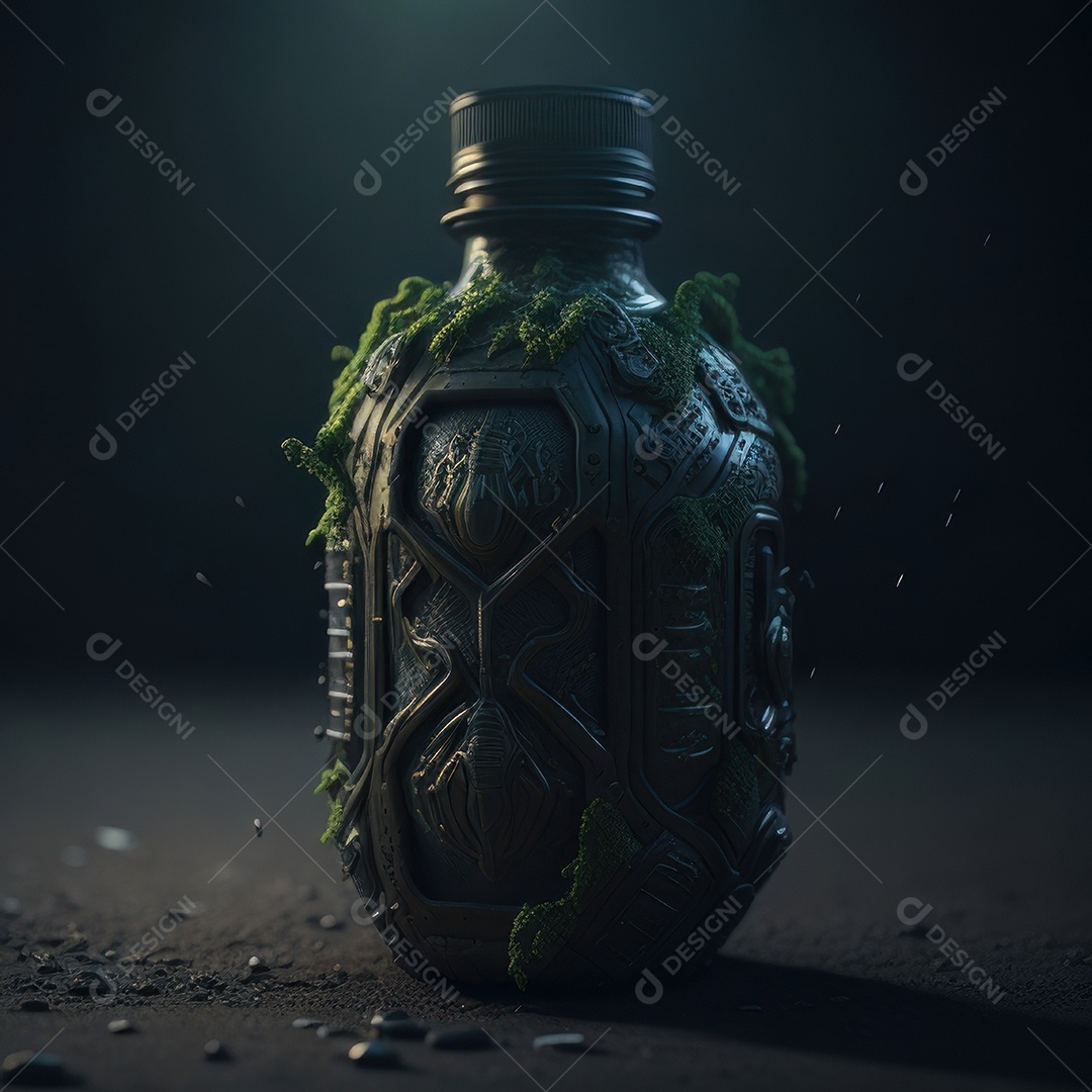 Imagem realista de grana toxica sobre fundo isolado.