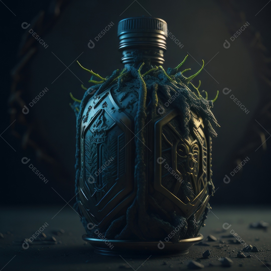 Imagem realista de grana toxica sobre fundo isolado.