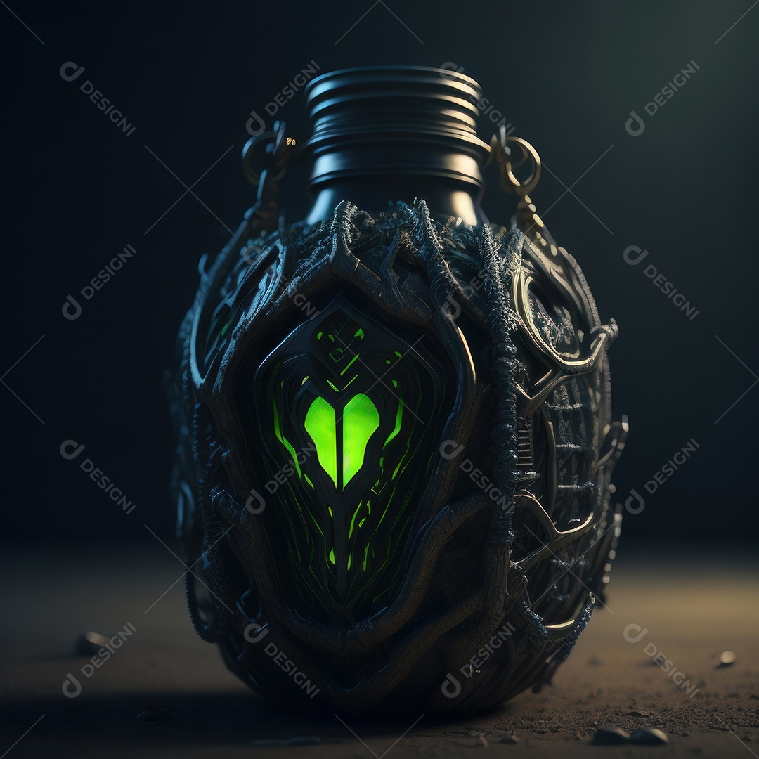 Imagem realista de grana toxica sobre fundo isolado.