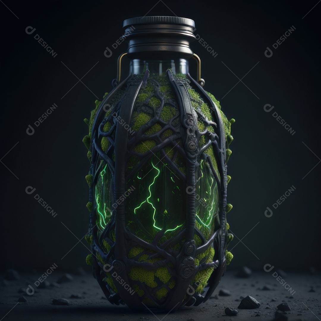 Imagem realista de grana toxica sobre fundo isolado.