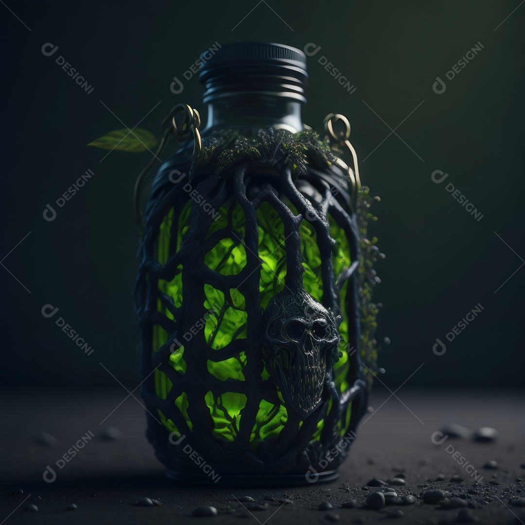 Imagem realista de grana toxica sobre fundo isolado.