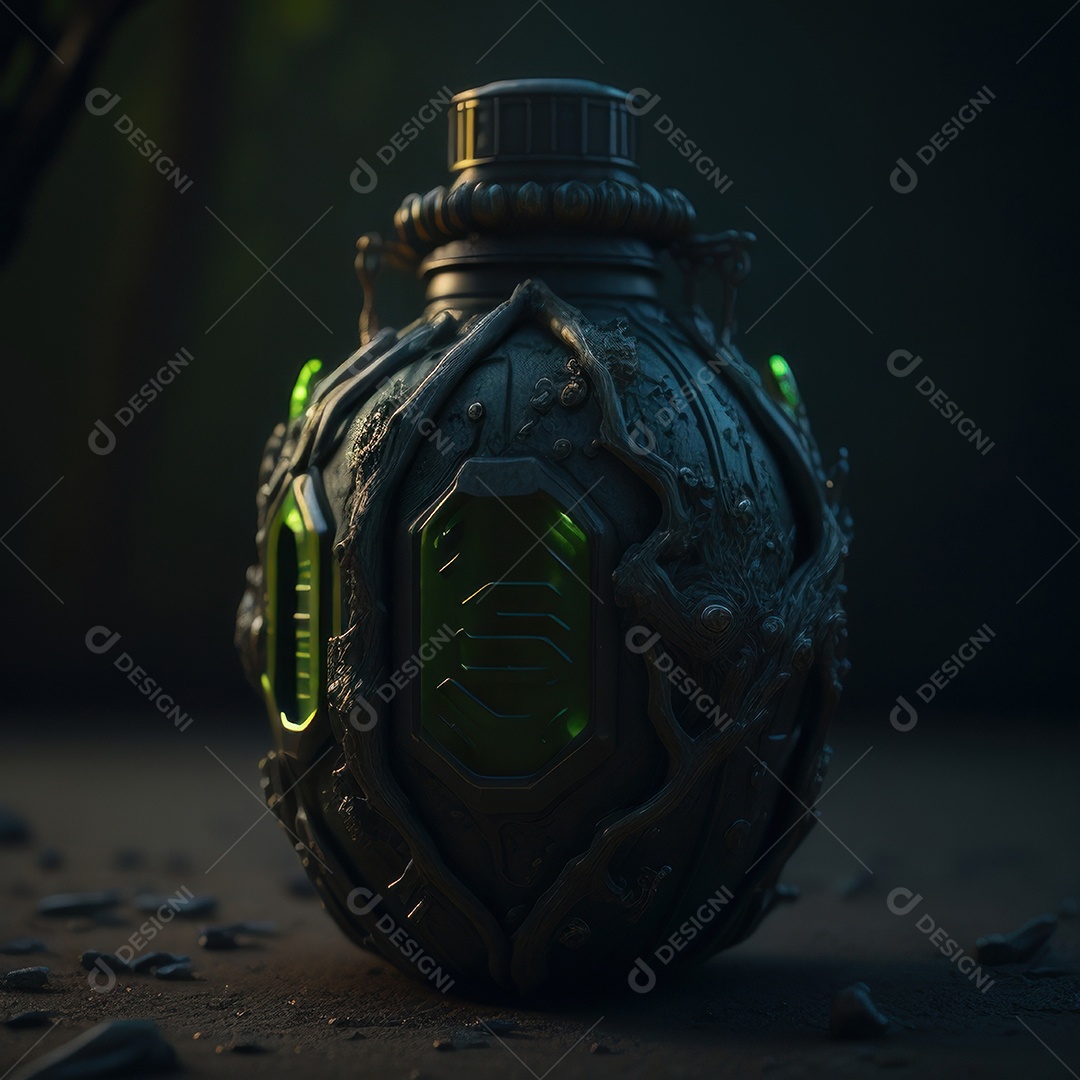 Imagem realista de grana toxica sobre fundo isolado.