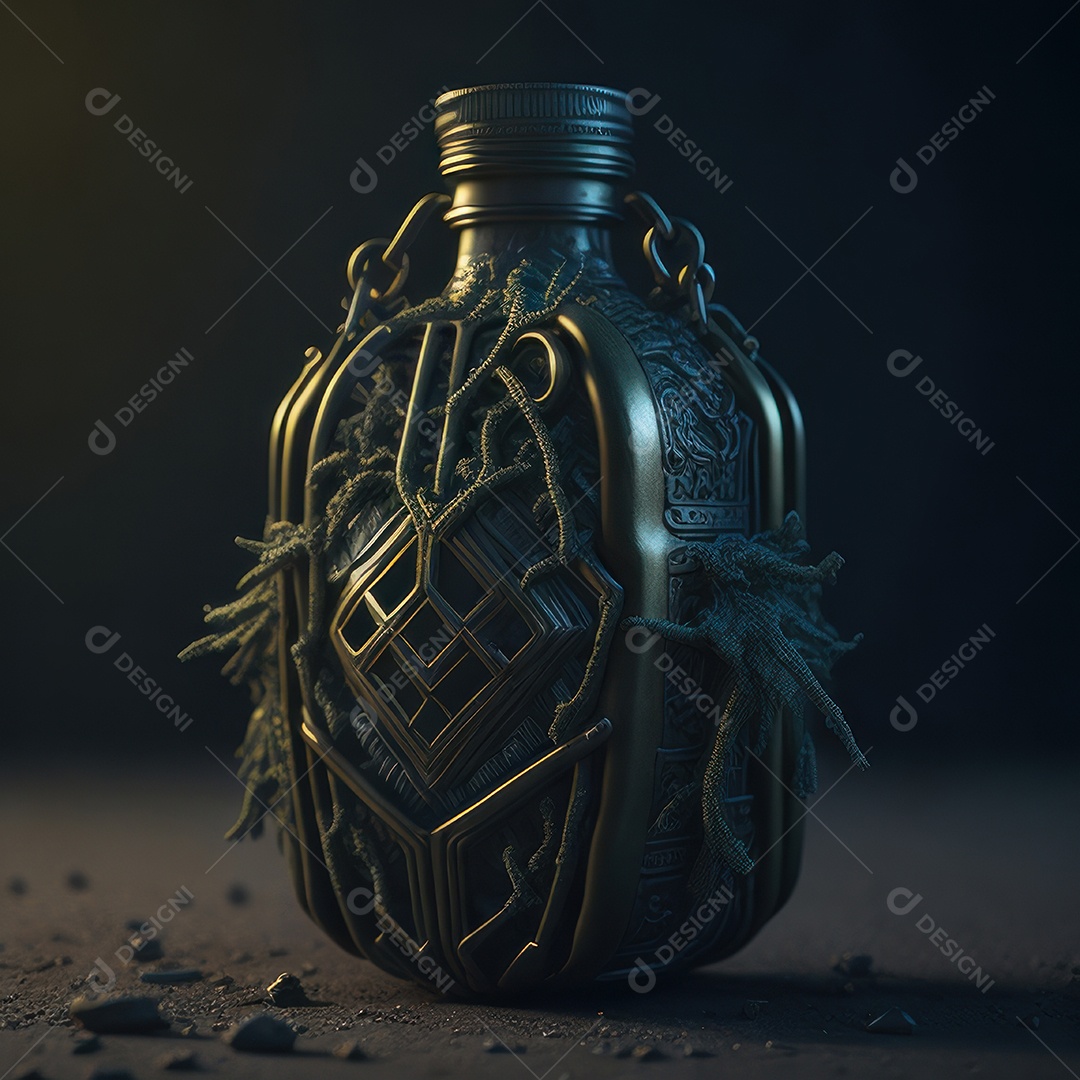 Imagem realista de grana toxica sobre fundo desfocado.