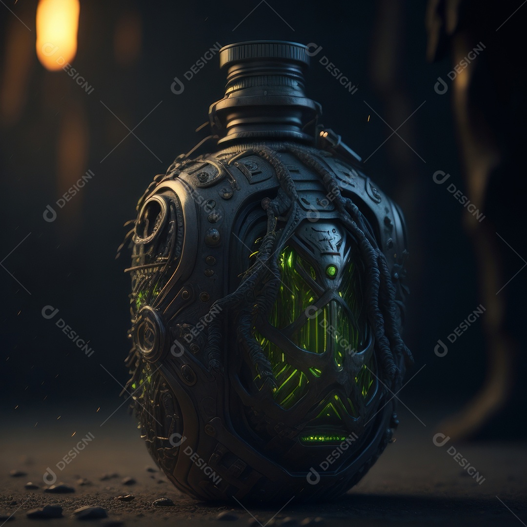 Imagem realista de grana toxica sobre fundo desfocado.