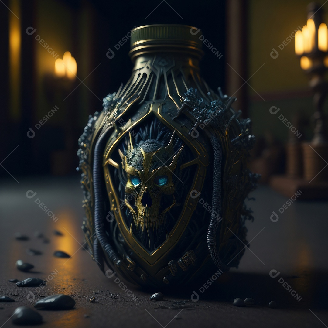 Imagem realista de grana toxica sobre fundo desfocado.