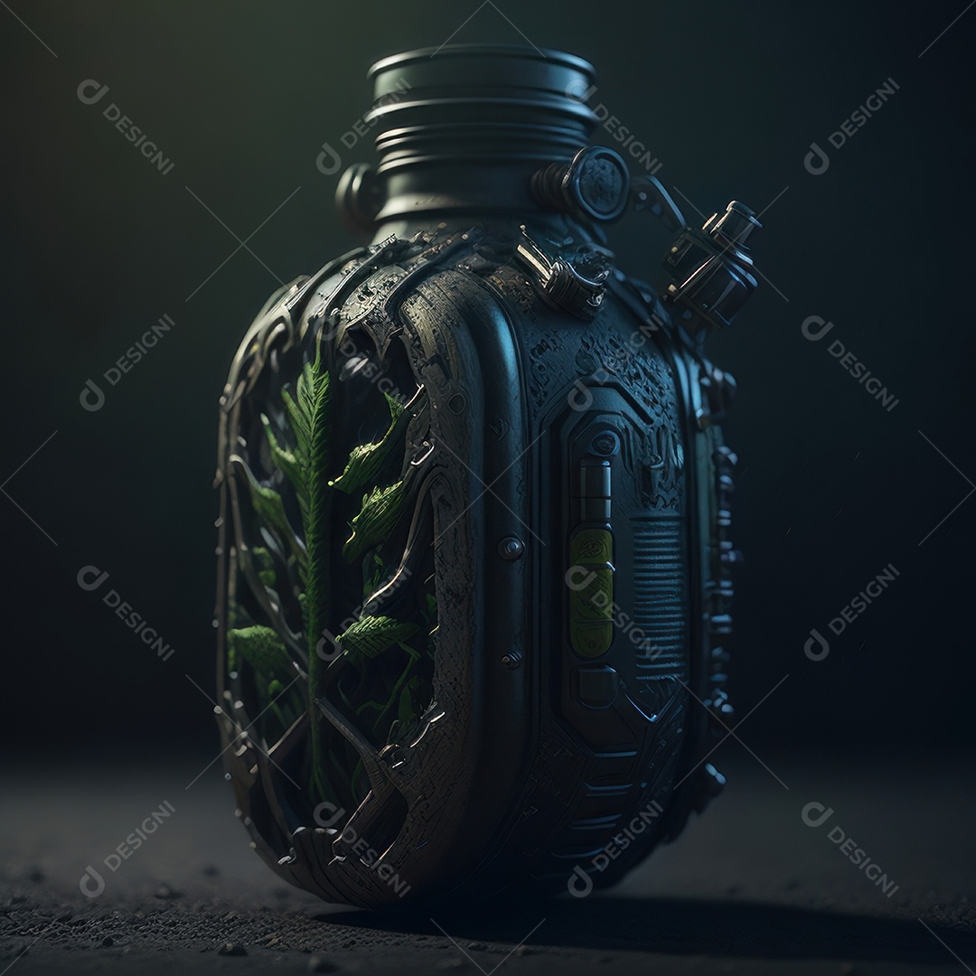 Imagem realista de grana toxica sobre fundo desfocado.