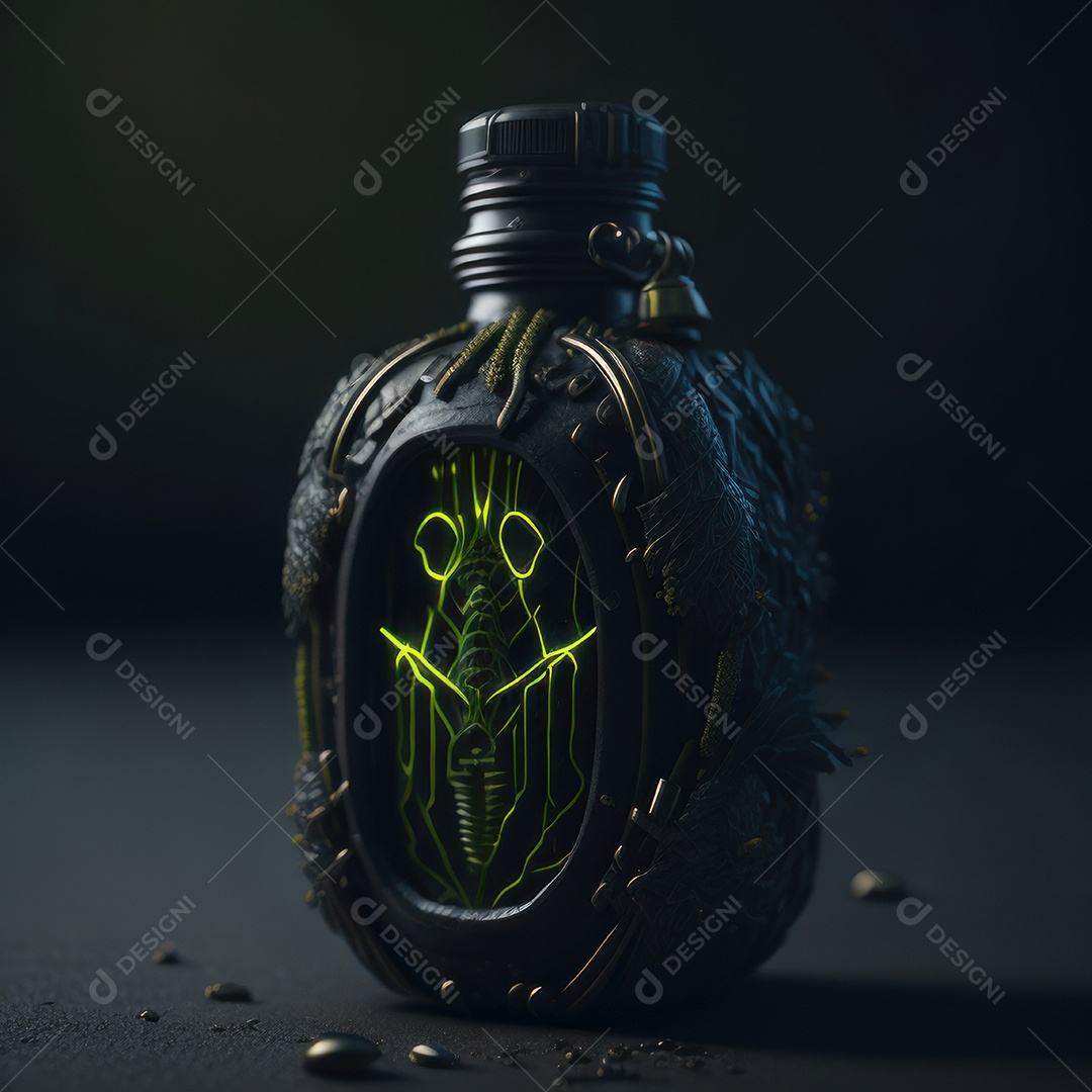 Imagem realista de grana toxica sobre fundo desfocado.