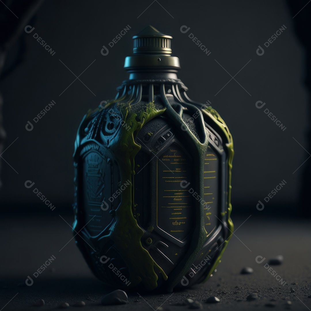 Imagem realista de grana toxica sobre fundo desfocado.