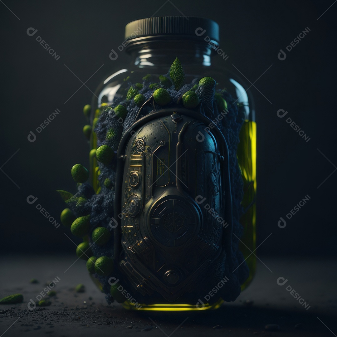 Imagem realista de grana toxica sobre fundo desfocado.