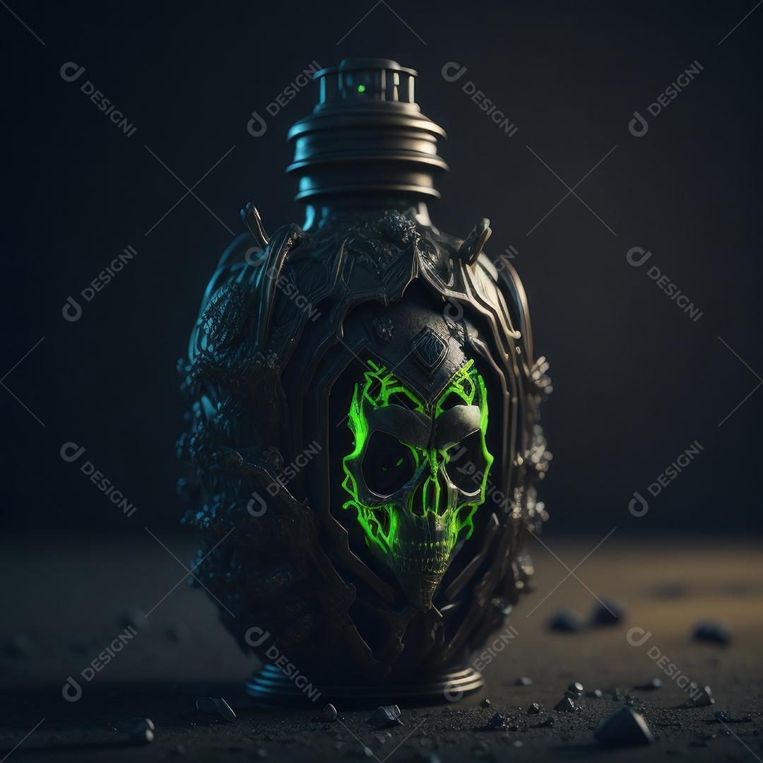 Imagem realista de grana toxica sobre fundo desfocado.