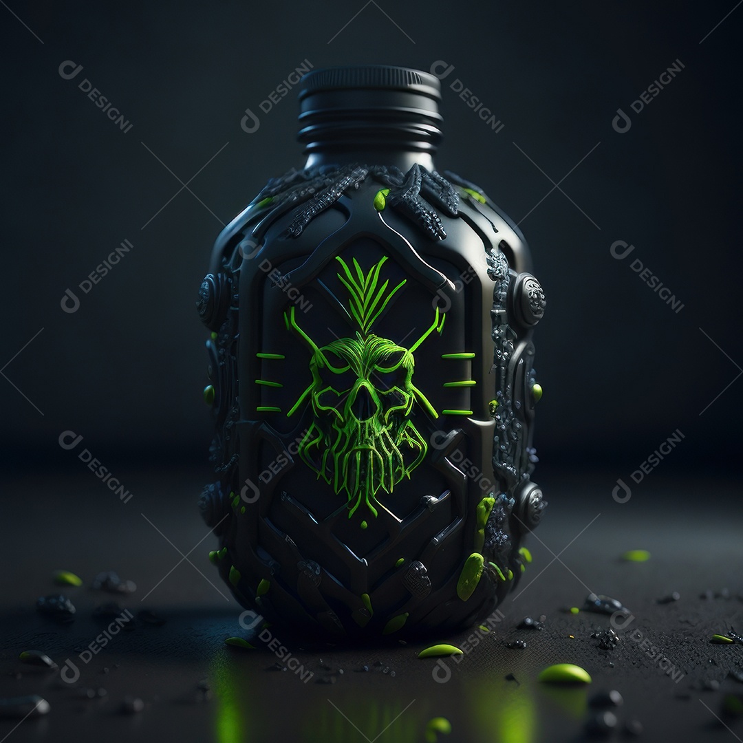 Imagem realista de grana toxica sobre fundo desfocado.