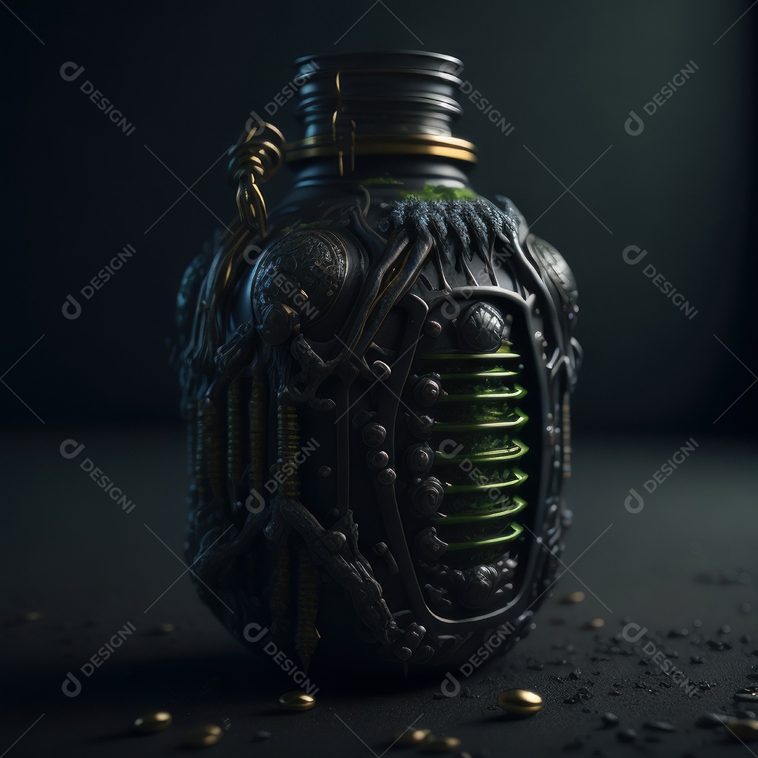 Imagem realista de grana toxica sobre fundo desfocado.