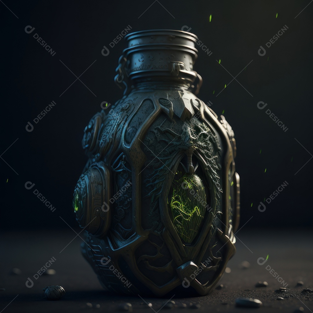 Imagem realista de grana toxica sobre fundo desfocado.