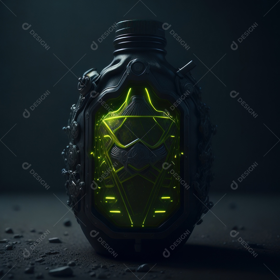 Imagem realista de grana toxica sobre fundo desfocado.