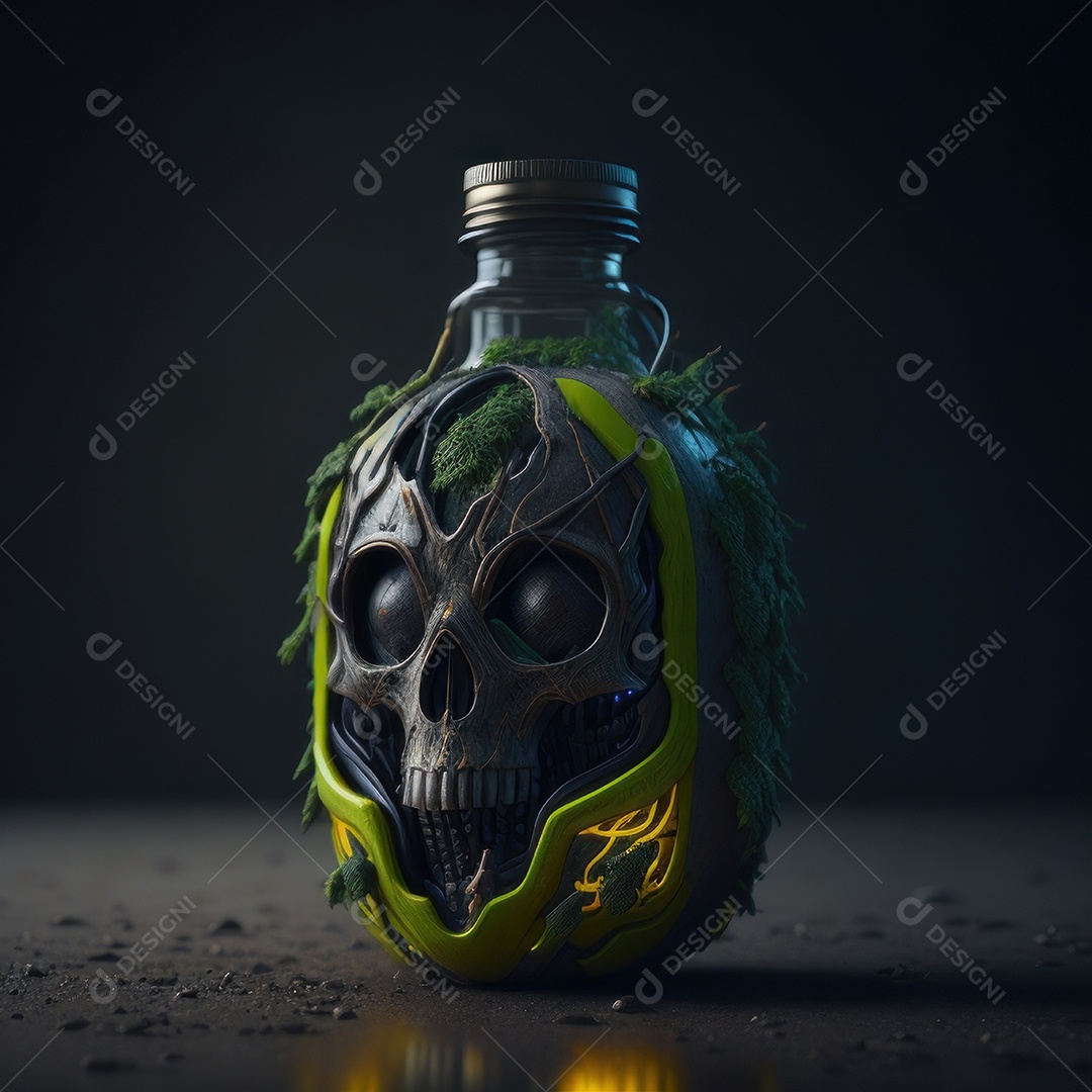 Imagem realista de grana toxica sobre fundo desfocado.