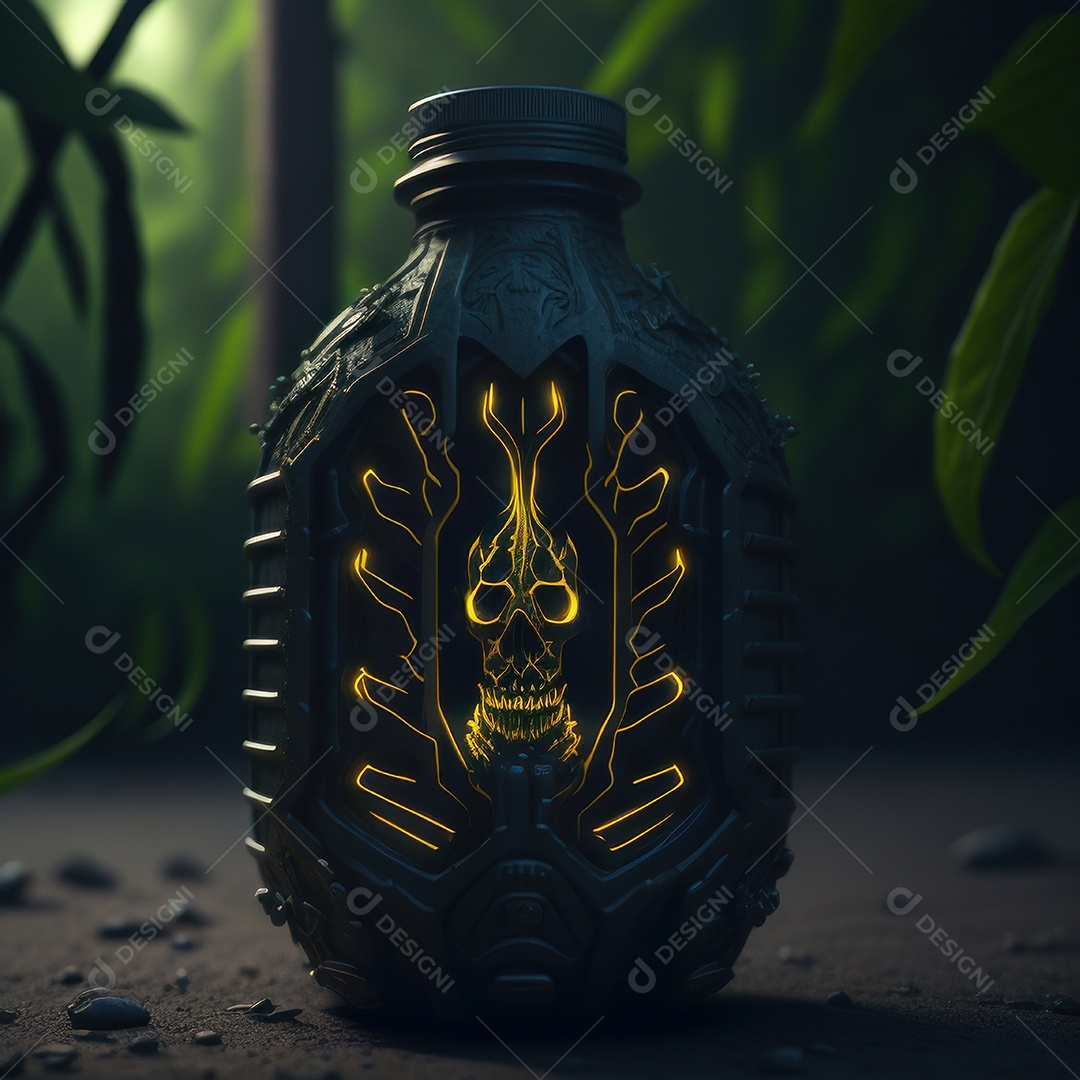 Imagem realista de grana toxica sobre fundo desfocado.