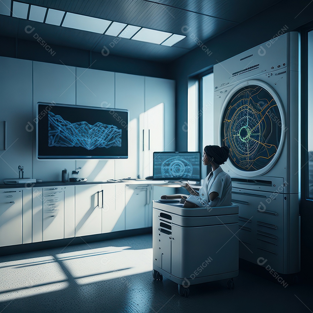 Sala de tomografia computadorizada.