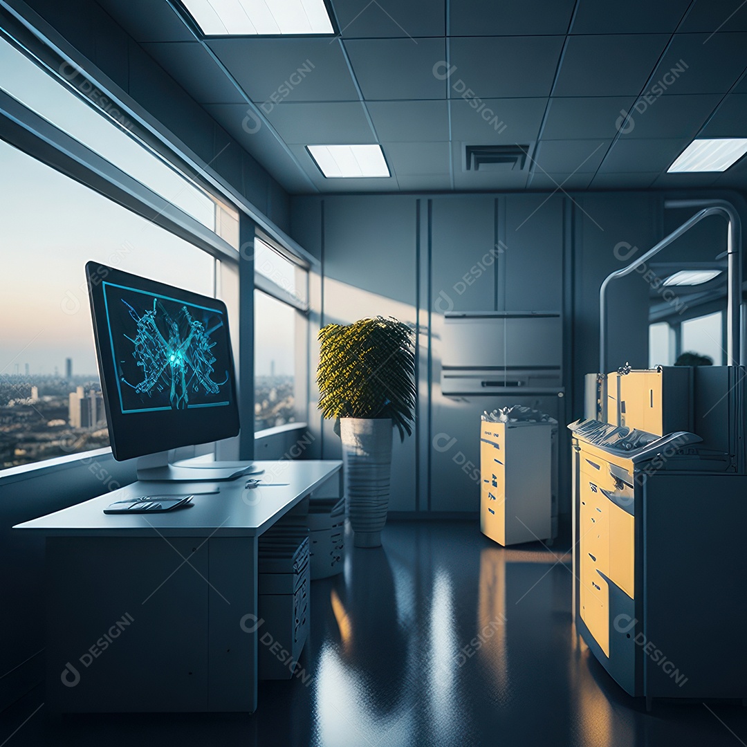 Sala de tomografia computadorizada.