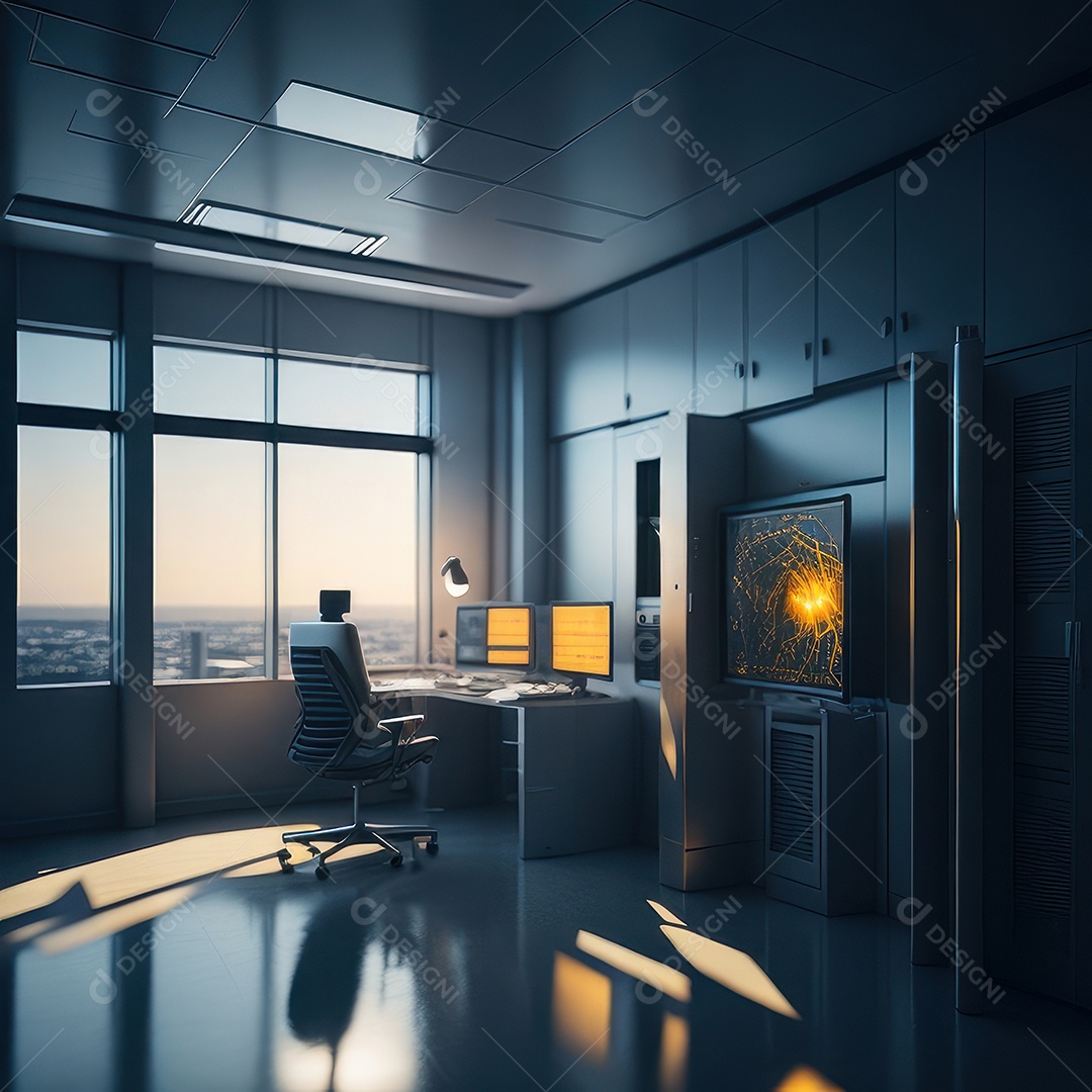 Sala de tomografia computadorizada.