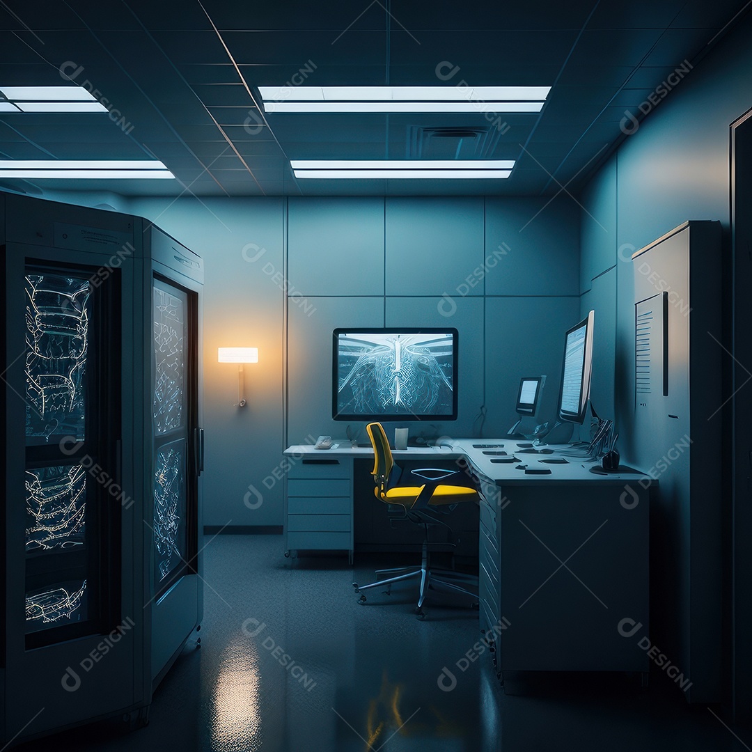 Sala de tomografia computadorizada.