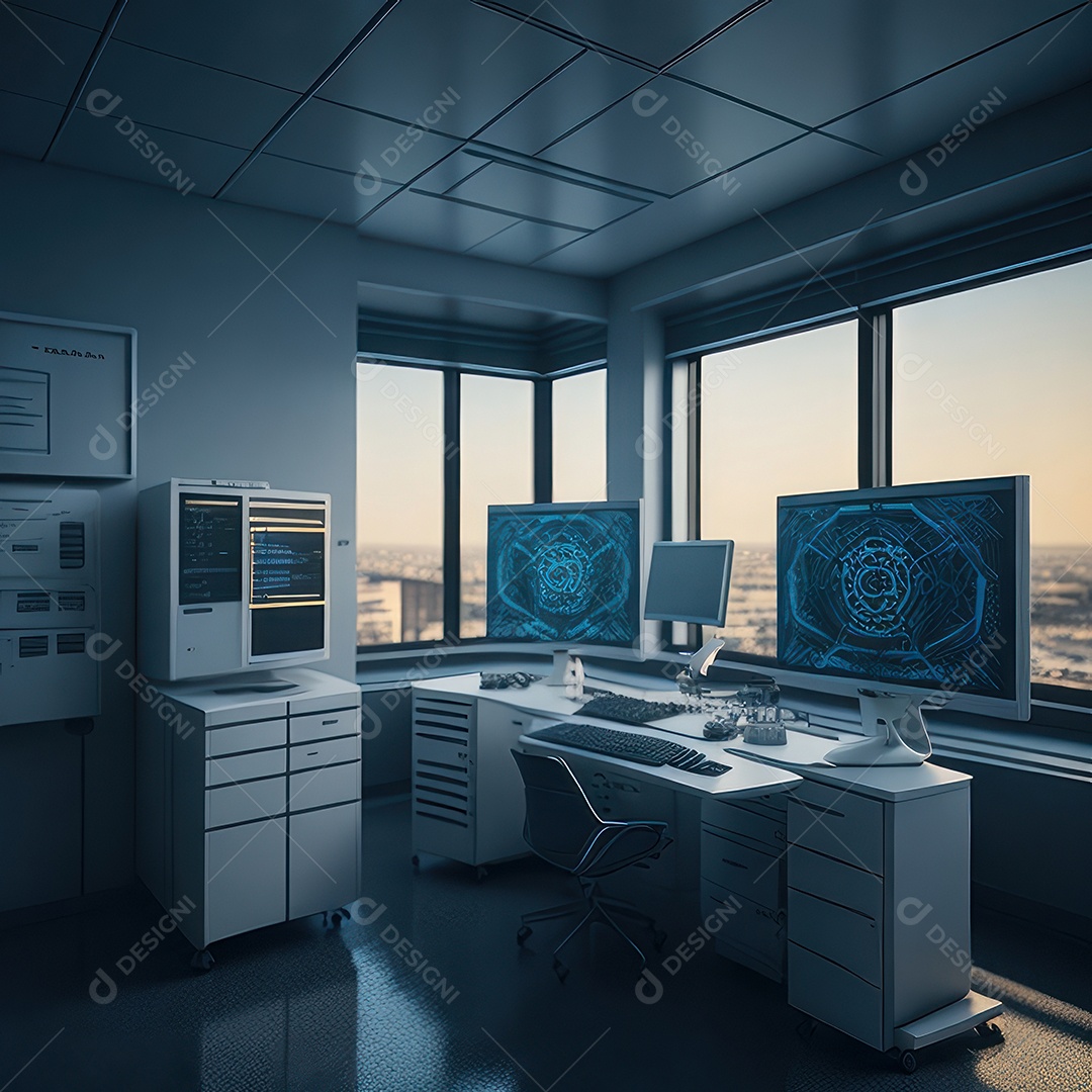 Sala de tomografia computadorizada.